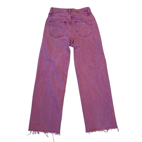 Guess Mauve Purple Pink Denim Wide Leg High Rise Pants 25 - Picture 6 of 9